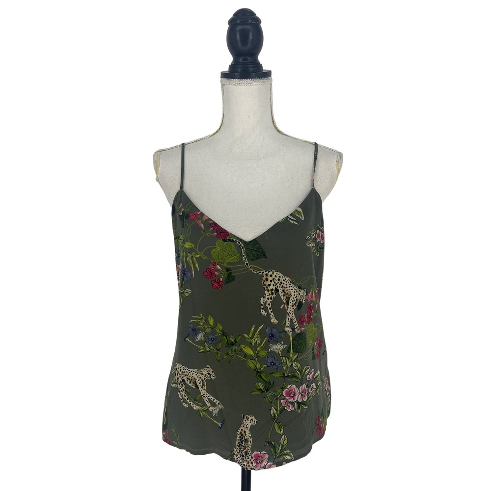 L'Agence Jane Camisole Tank French Moss Multi Silk Cami Size S - Picture 2 of 12